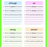 Synonyms And Antonyms Analogies Worksheets Worksheets Library