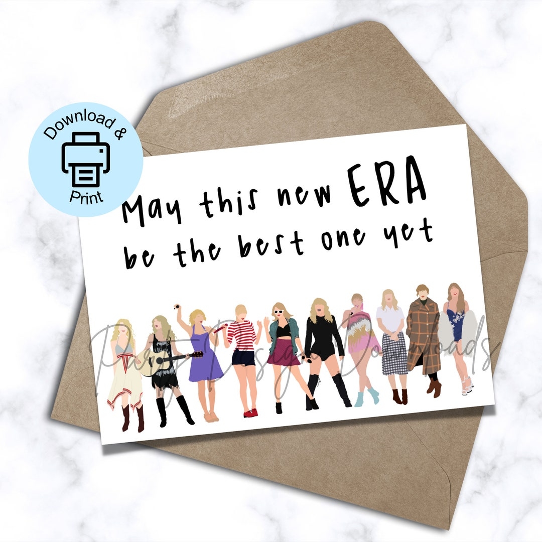 Taylor Swift Printable Birthday Card Swiftie Birthday Card Taylor 