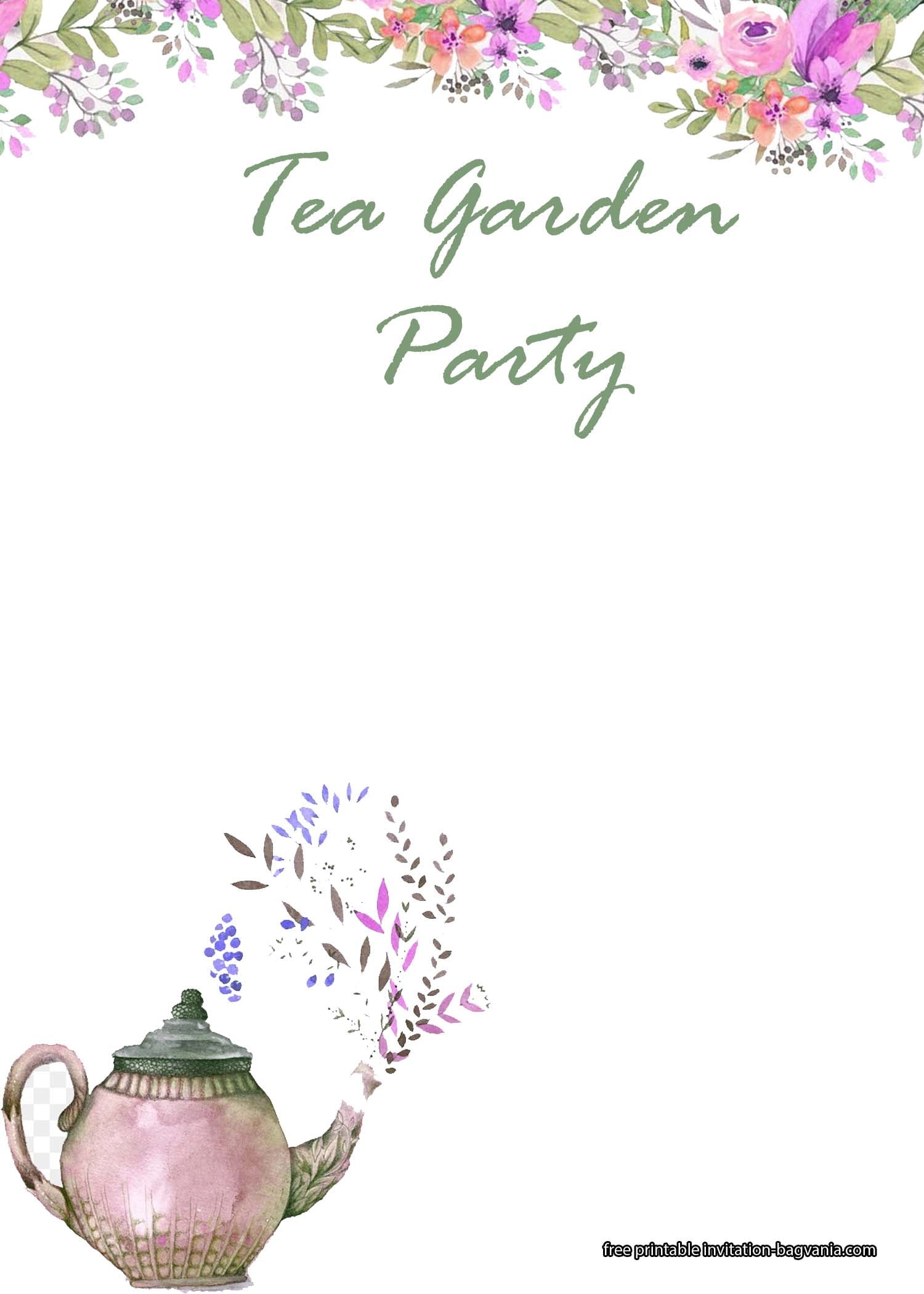 tea party invite template
