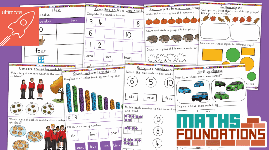 Teacher 39 s Pet Year 1 Place Value within 10 Activity Sheets