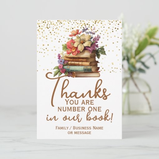 Teacher Librarian Thank You Book Card Zazzle