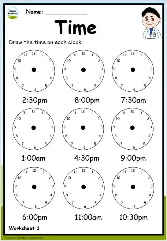 Telling Time Online Worksheet For Grade 3 Live Worksheets 