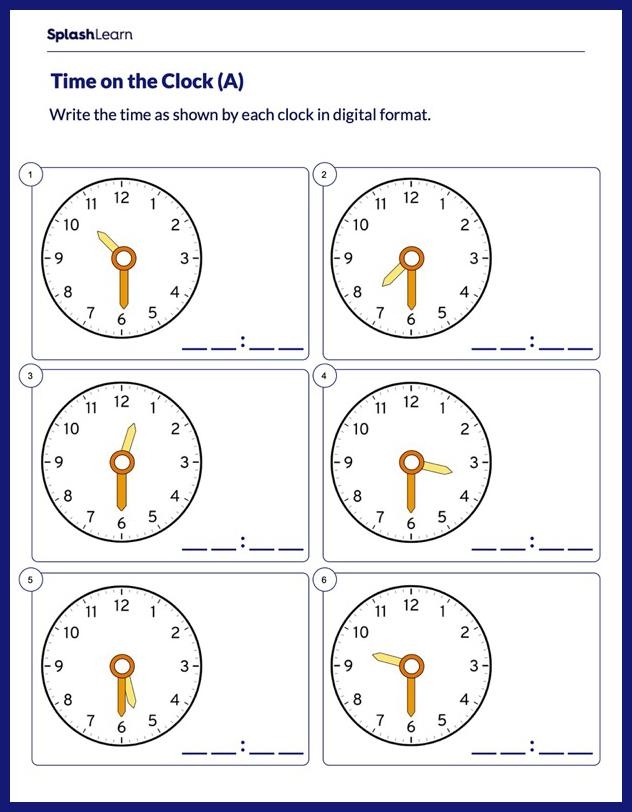 Telling Time Worksheet For 2 Grade 2 Free Math Worksheets 