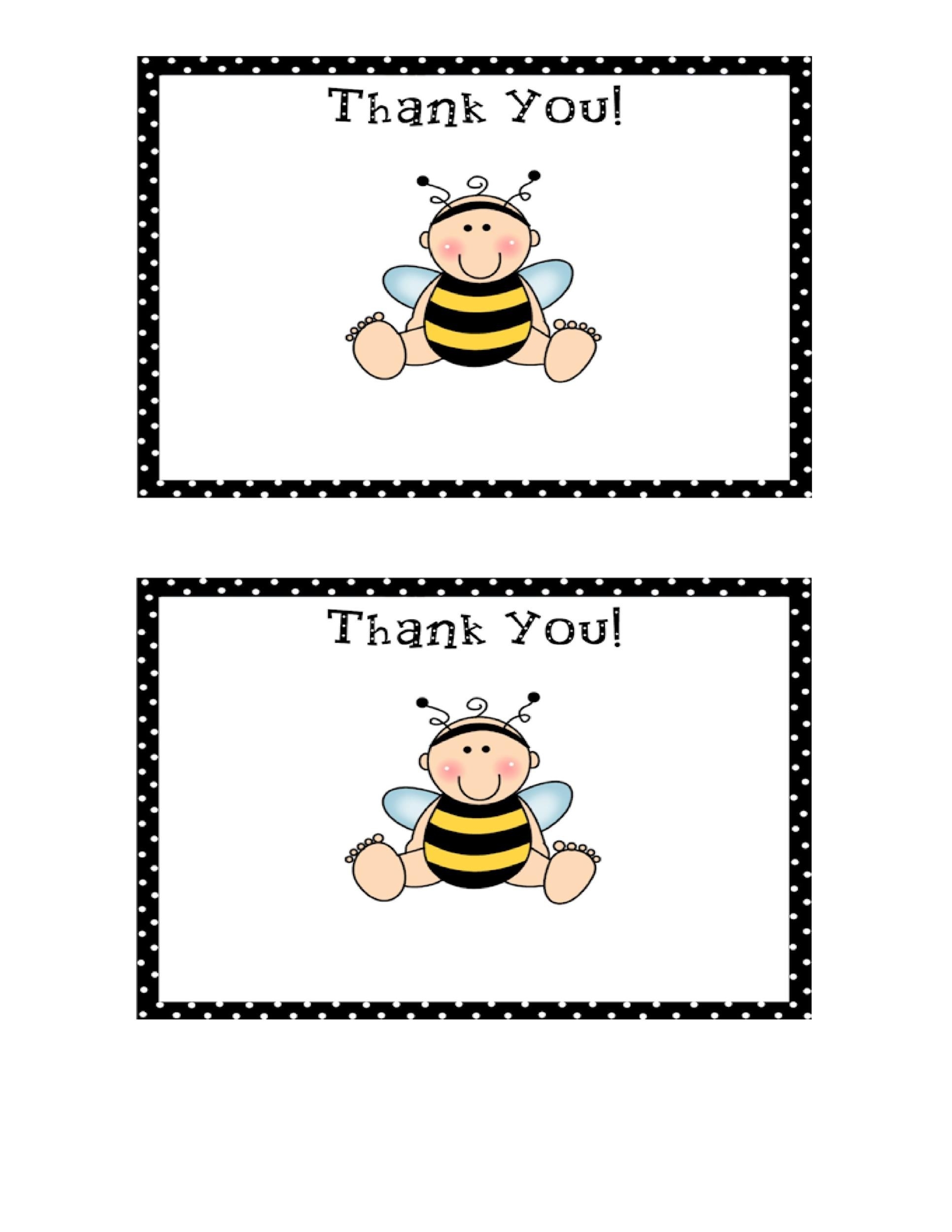 free thank you card templates printable