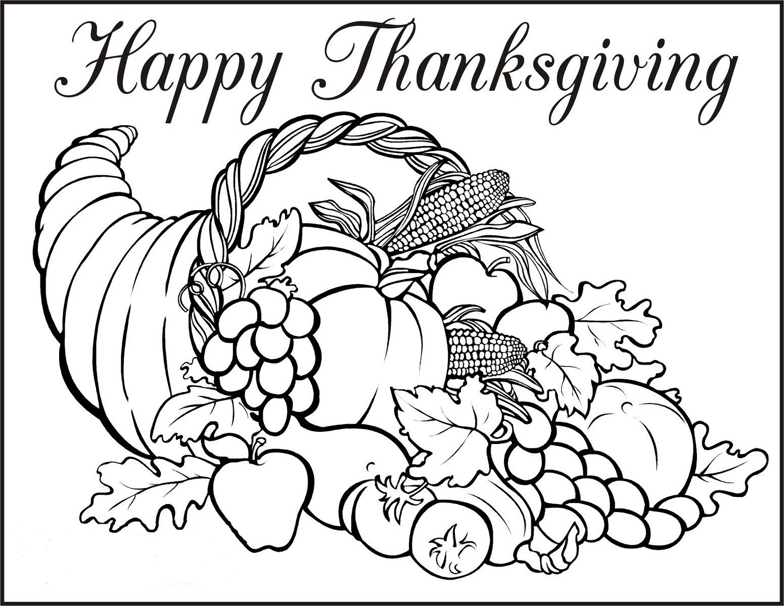 Free Coloring Pages Thanksgiving