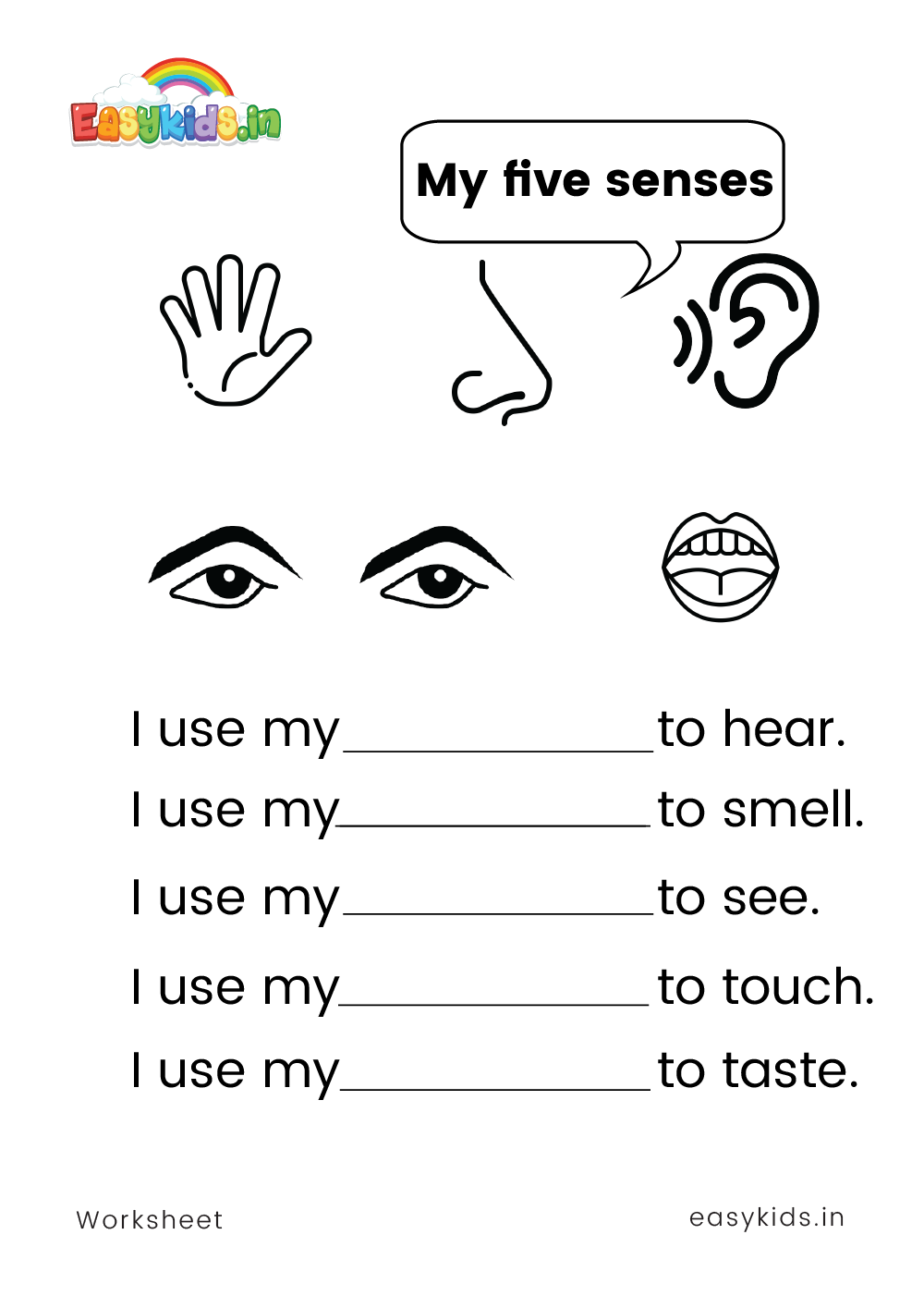 The Five Senses 2 Worksheet Worksheets Library