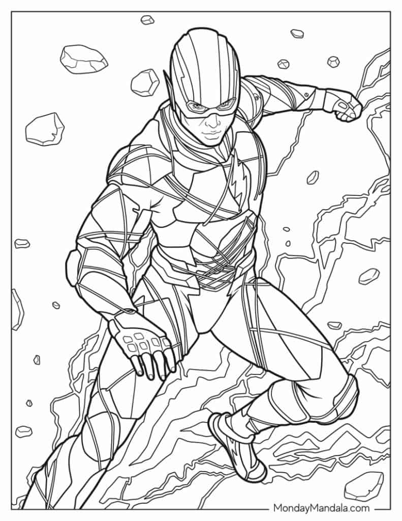 The Flash Coloring Pages Cwlib Infoupdate