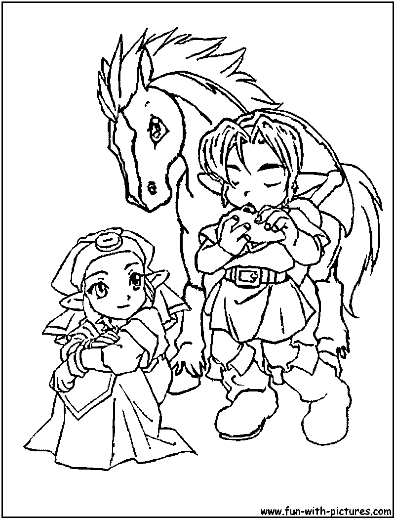 The Legend Of Zelda Coloring Pages Coloring Home