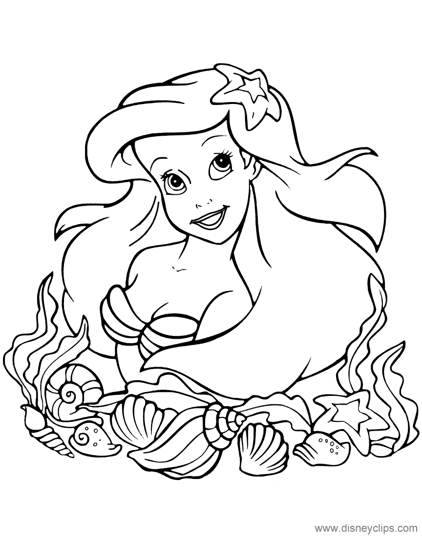 The Little Mermaid Coloring Pages Ariel Coloring Pages Mermaid 