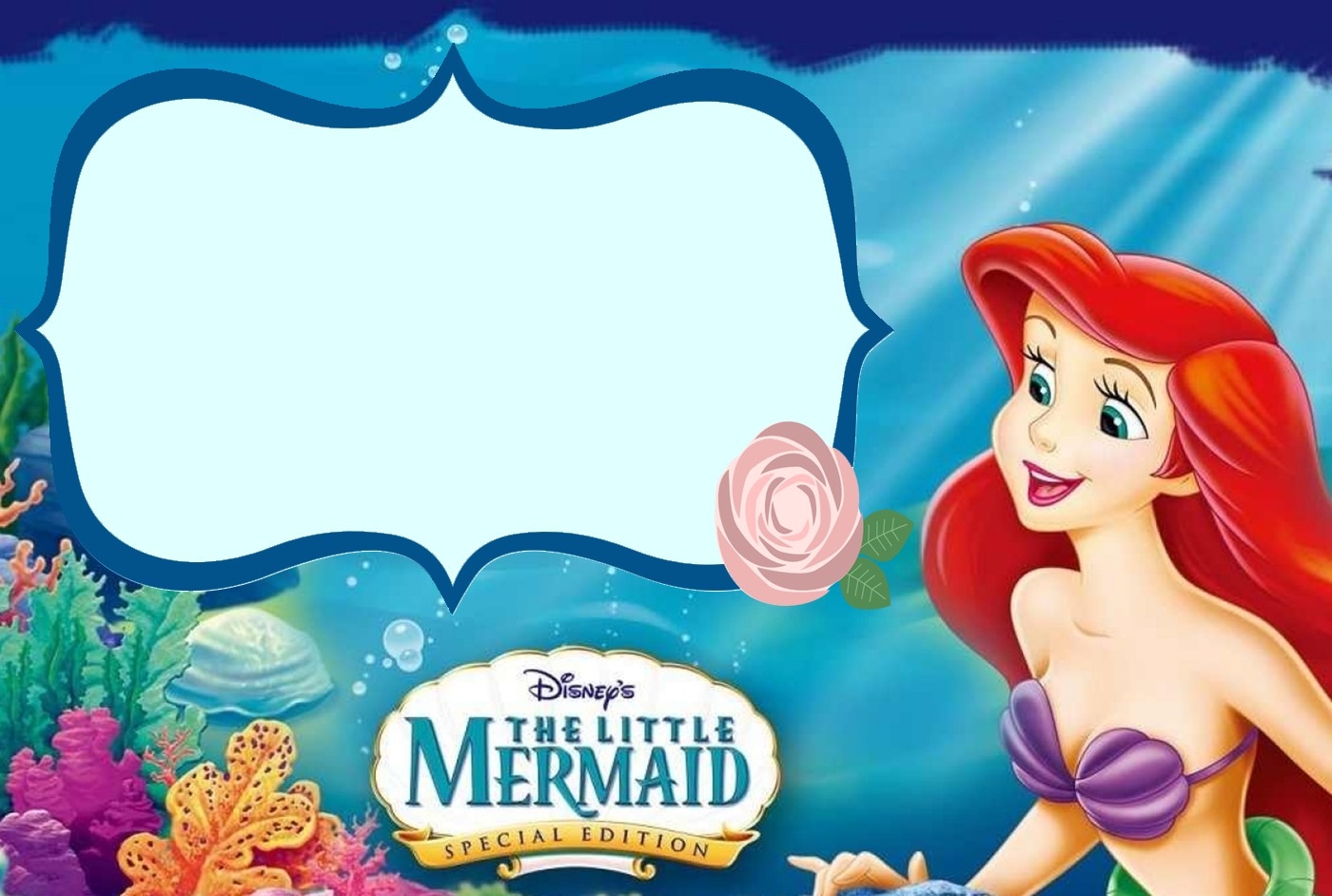 The Little Mermaid Invitation Template Invitations Online