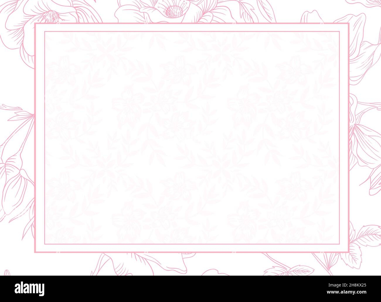 The Pastel Pink Flower Wedding Invitation Card Template Background With 