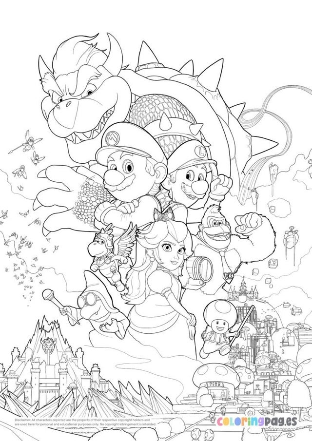Free Mario Coloring Pages