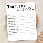 Think Fast Work Game Office Party Game Games For Work Work Party