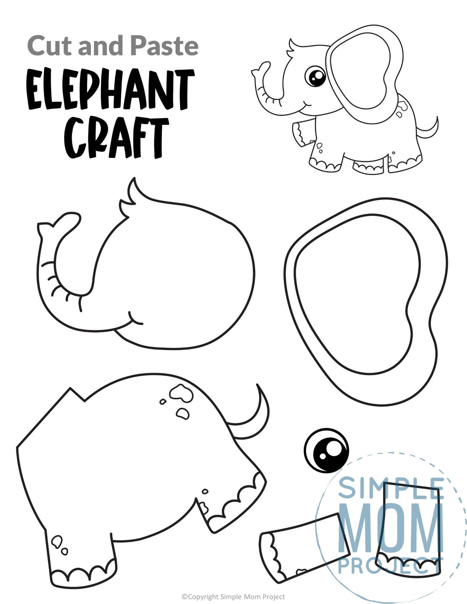 printable elephant pictures