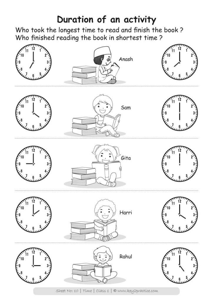 Time Worksheets For Grade 1 Time Worksheets