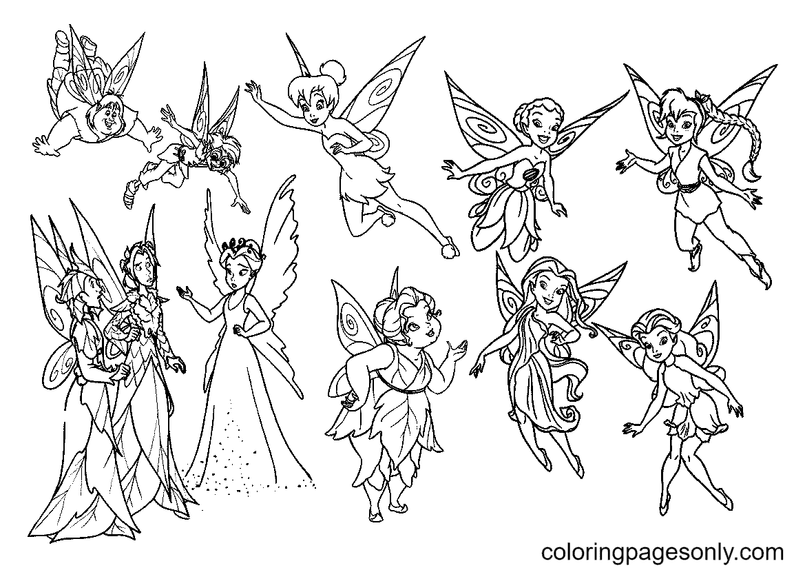 Tinkerbell Coloring Pages Coloring Pages For Kids And Adults