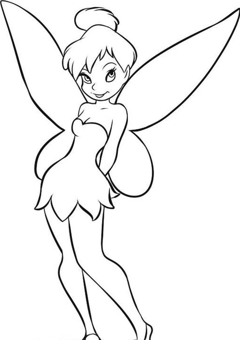 Tinkerbell Wings Coloring Page Coloring Pages