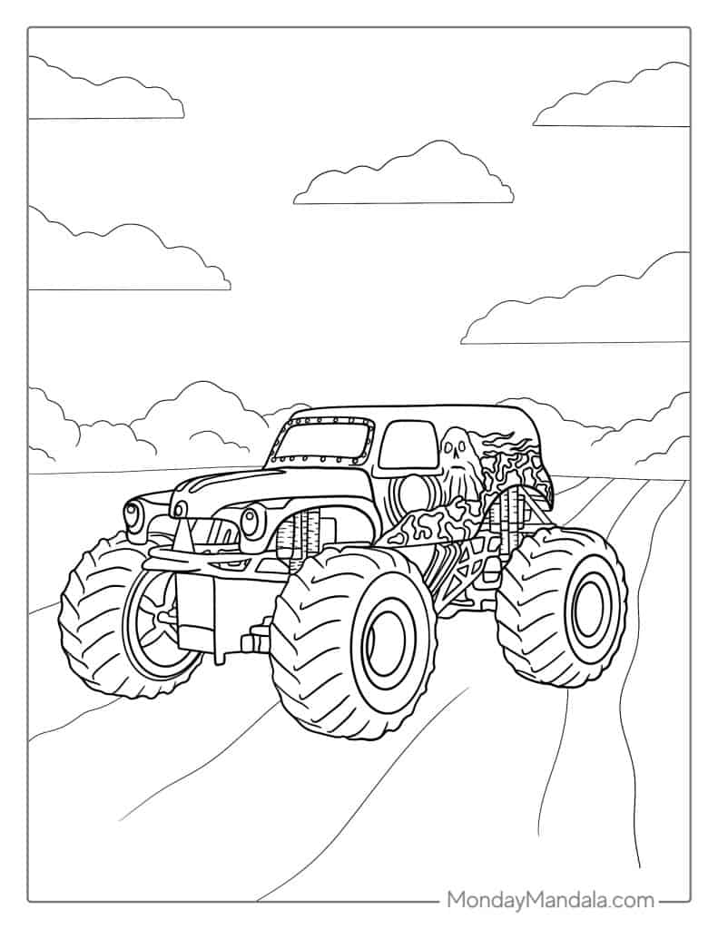 Top 66 Newest Monster Truck Coloring Pages Grave Digger Today Download 