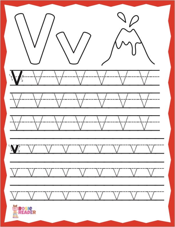 Tracing Letter V V Worksheet Worksheets Library
