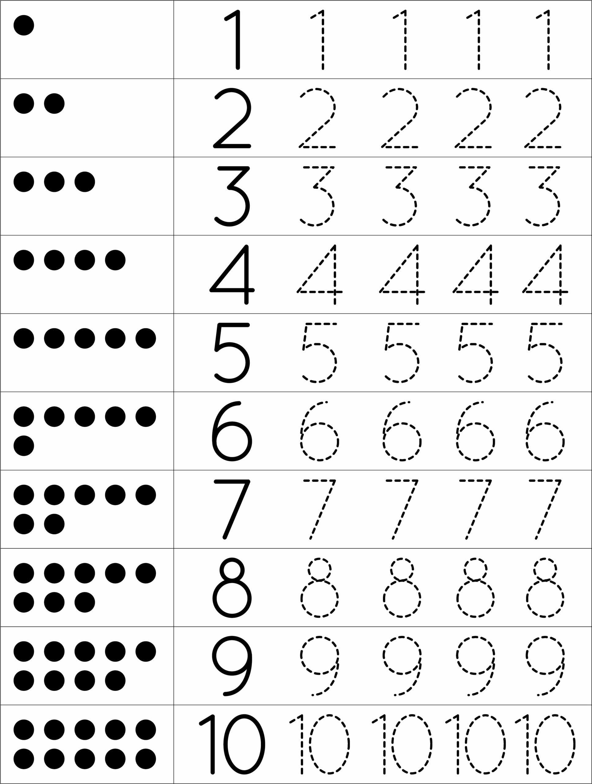 tracing numbers worksheet