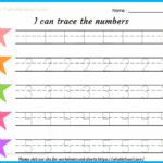 Tracing numbers worksheet 2 Your Home Teacher