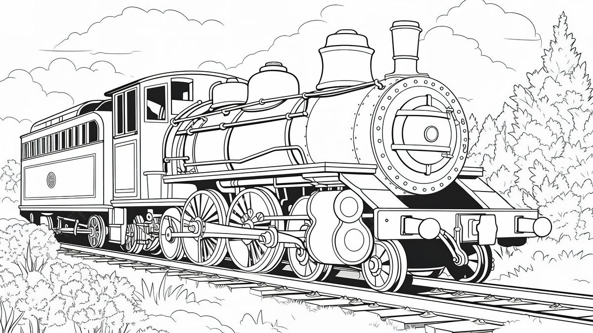 Coloring Pages Of Trains