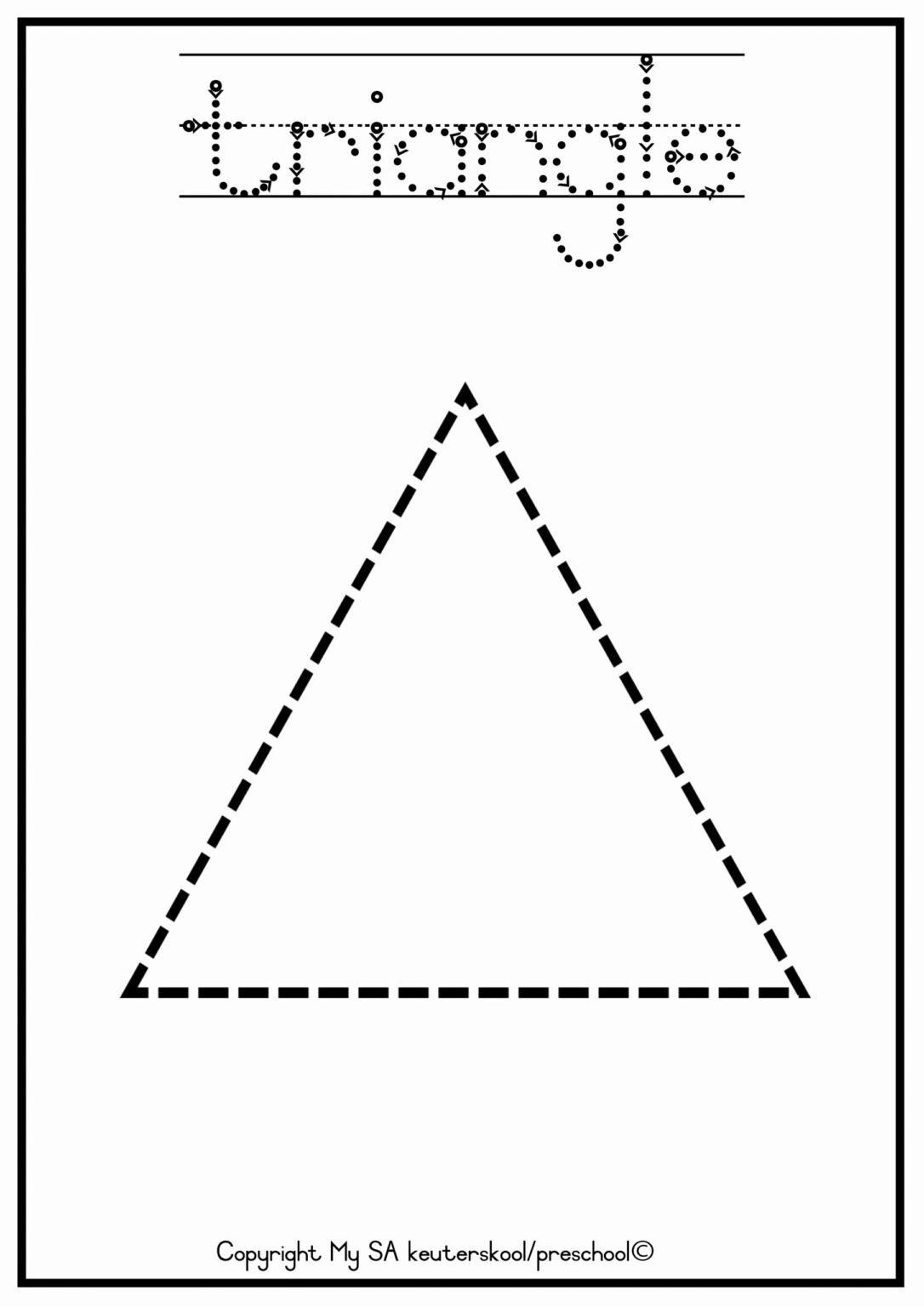Triangle Trace Worksheet Printable Worksheets And 