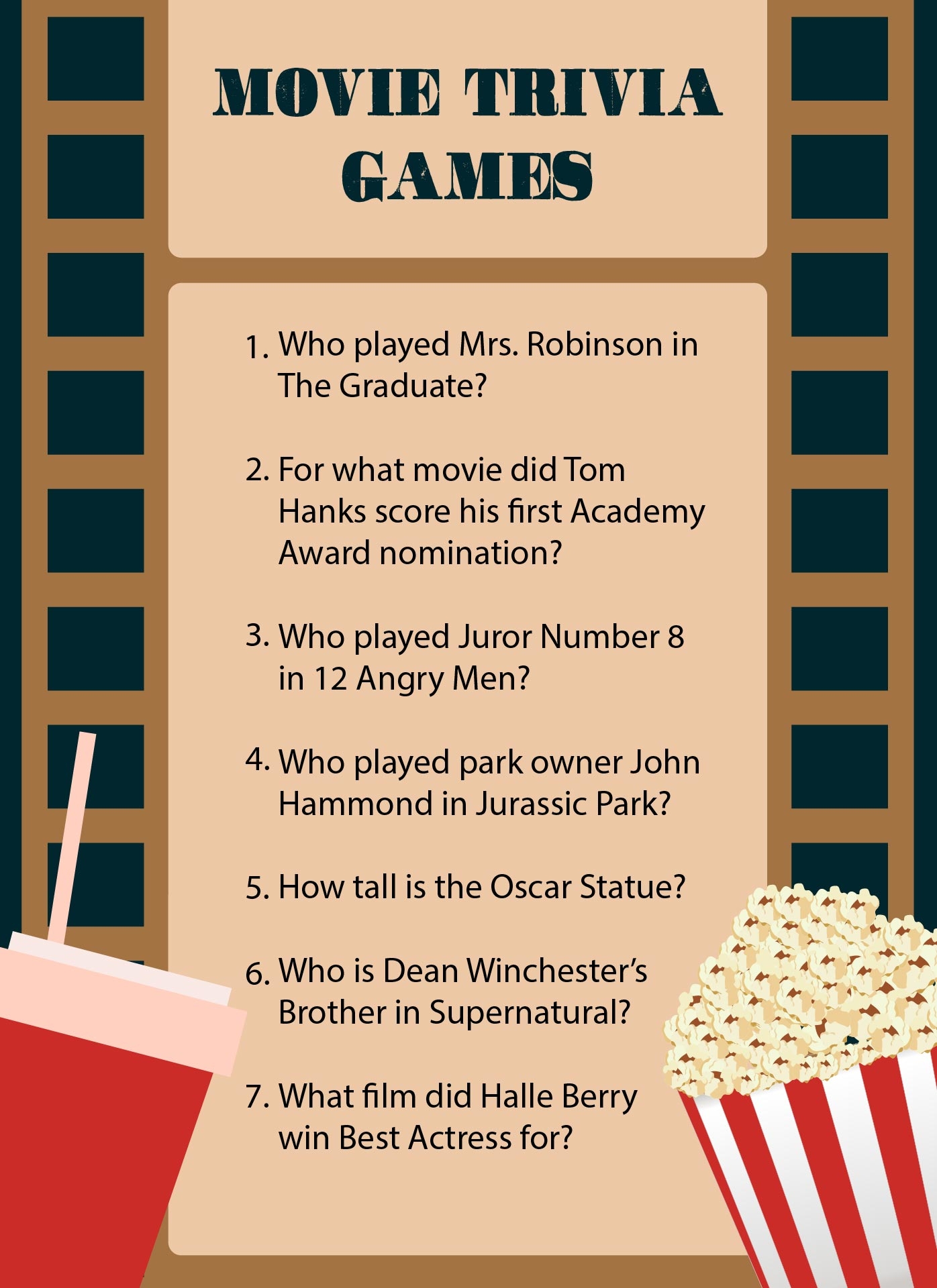 TV Trivia Games 6 Free PDF Printables Printablee