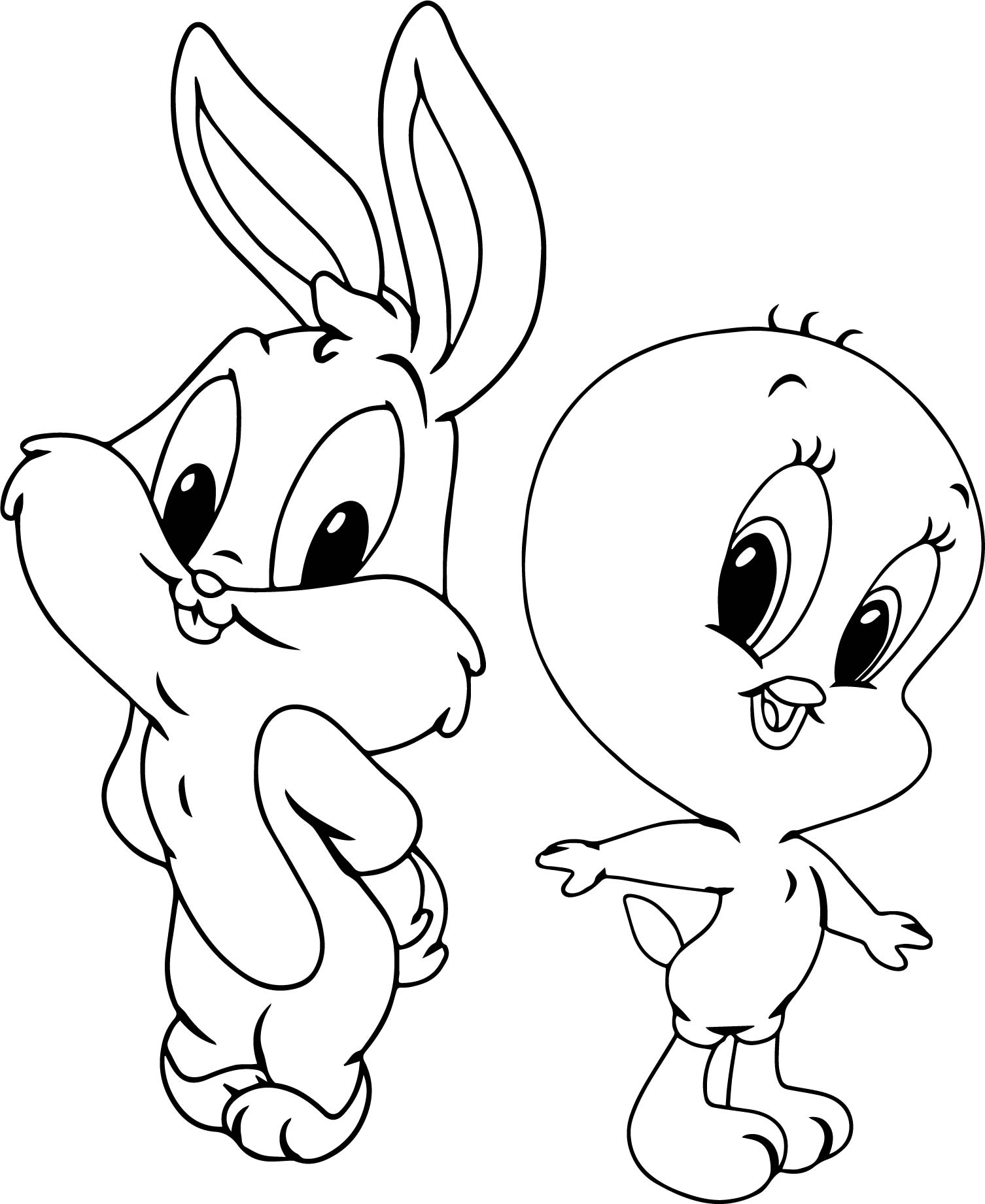 Tweety Bugs Small Coloring Page Wecoloringpage