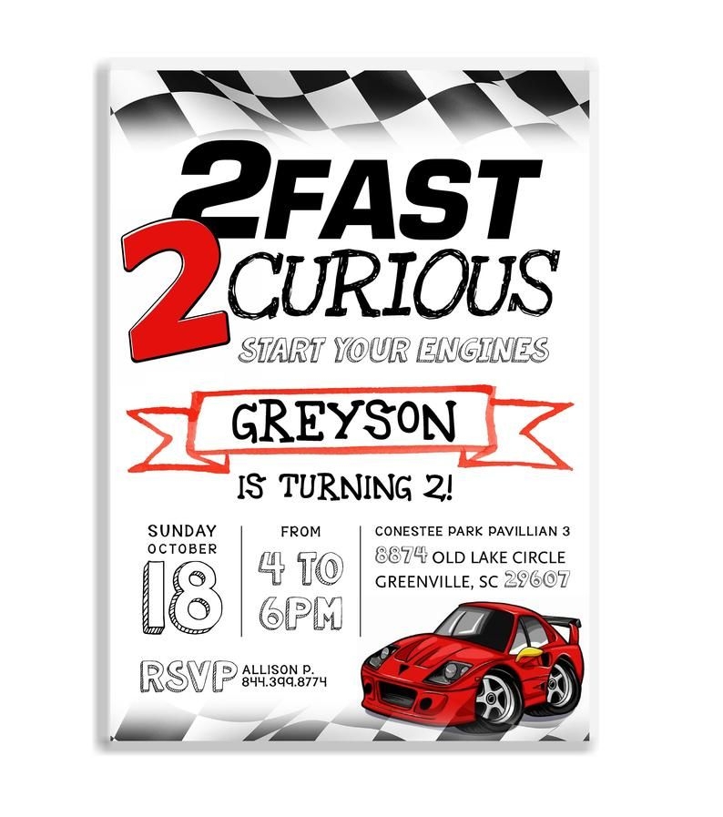 Two Fast Birthday Invitation Template Free Dev onallcylinders