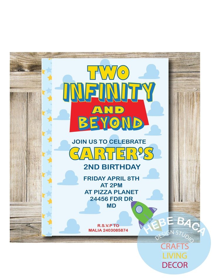 Two Infinity And Beyond Invitation Template Free