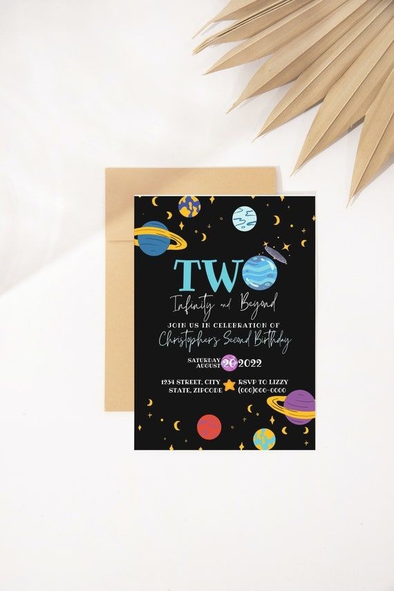 Two Infinity And Beyond Invitation Template Free 1080 X 1920 perfect 