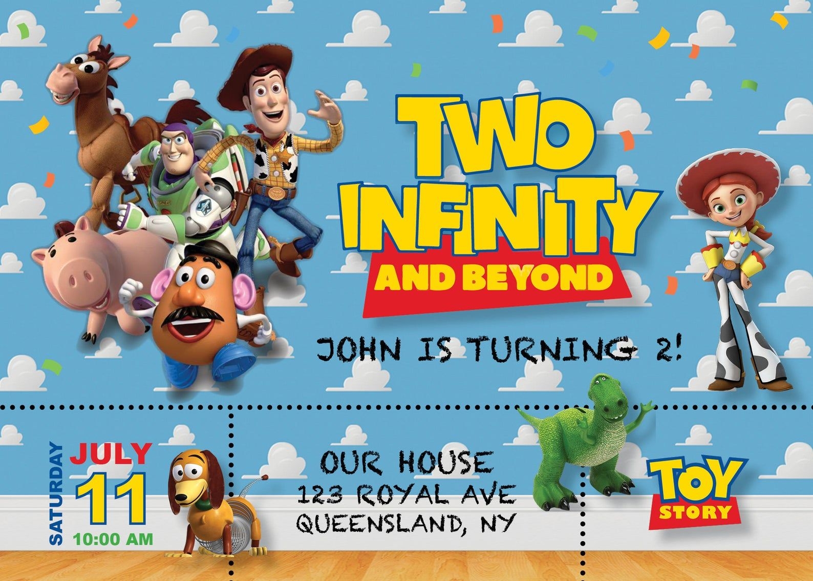 Two Infinity And Beyond Invitation Template Free Printable Word Searches