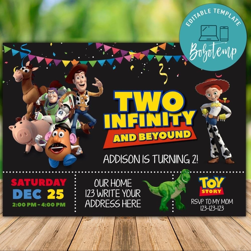 Two Infinity And Beyond Invitation Template Free