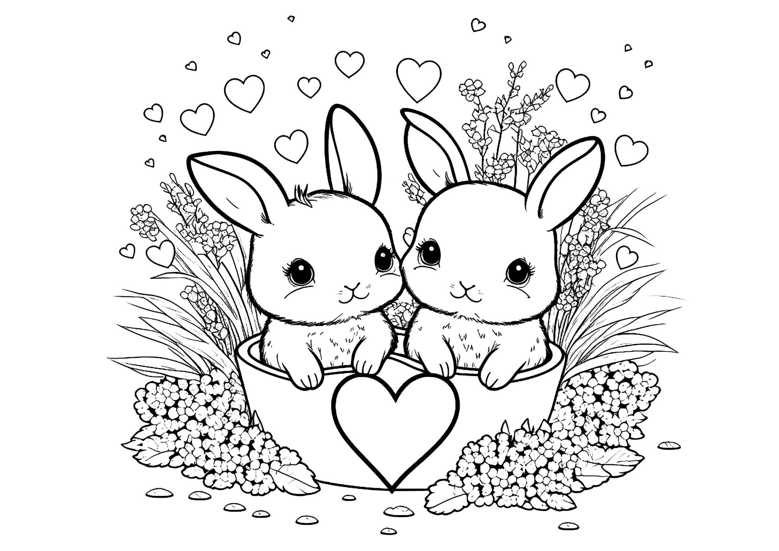free printable rabbit coloring pages
