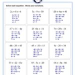 Two Step Equations Worksheets Library