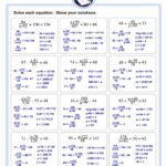 Two Step Equations Worksheets Library