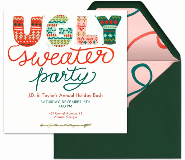 Ugly Christmas Sweater Invitation Template Collegio Sanlorenzo Template