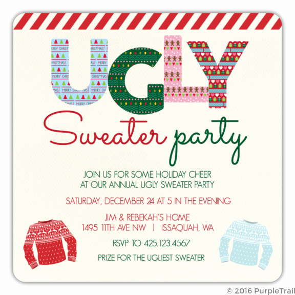 Ugly Christmas Sweater Invitation Template Collegio Sanlorenzo Template