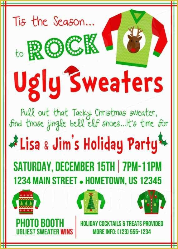 Ugly Sweater Flyer Template Free Of Ugly Sweater Christmas V2 Flyer 