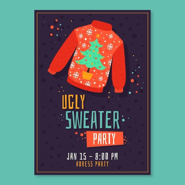 ugly sweater invitation template free
