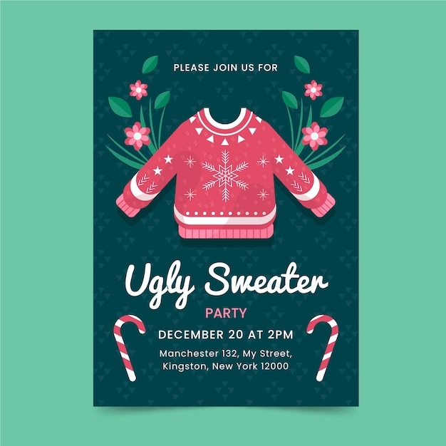 ugly sweater invitation free template