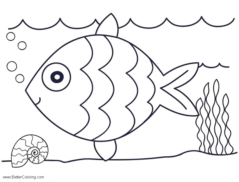 Under The Sea Coloring Pages Easy Drawing Free Printable Coloring Pages