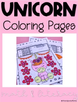 Unicorn Coloring Pages Printable Unicorn Worksheets By First Grade Party