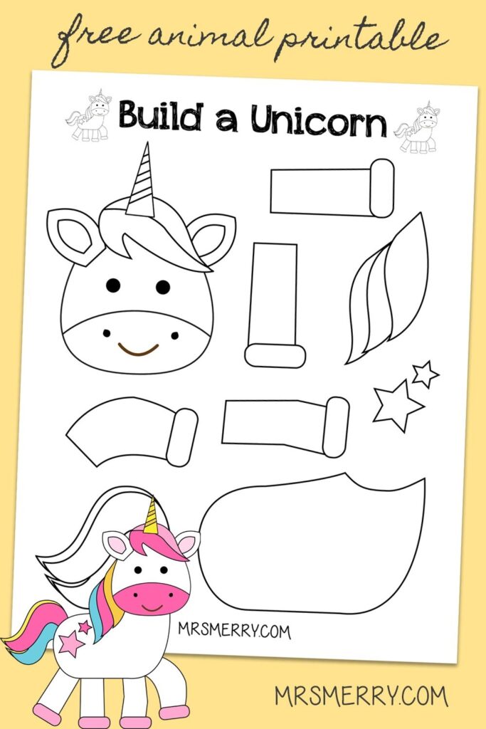 Unicorn Craft Template Printable
