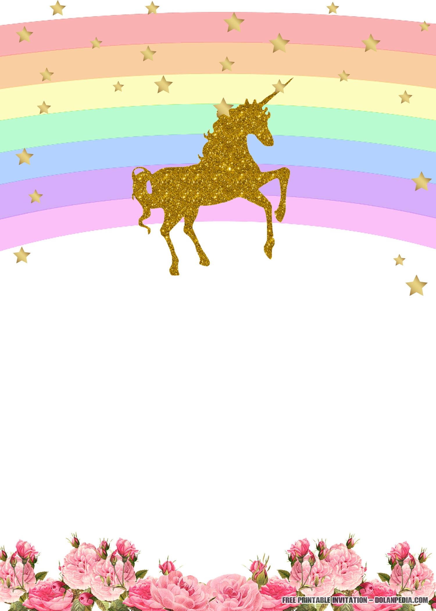 unicorn invitation template free