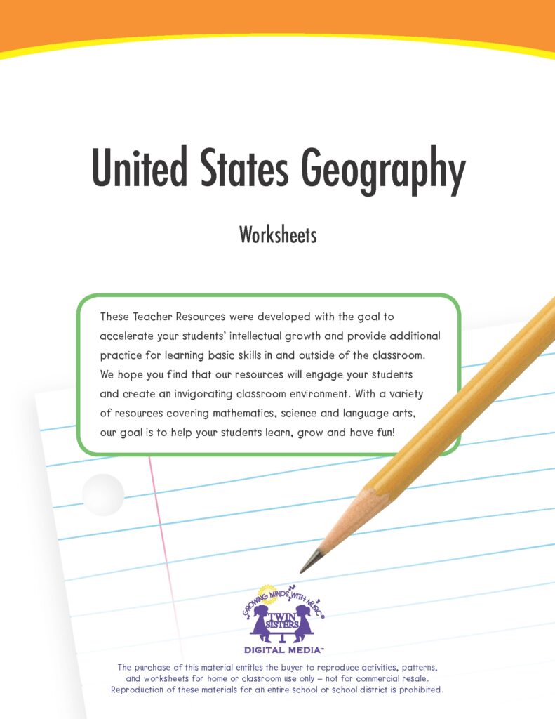 United States Geography Worksheets By Teach Simple