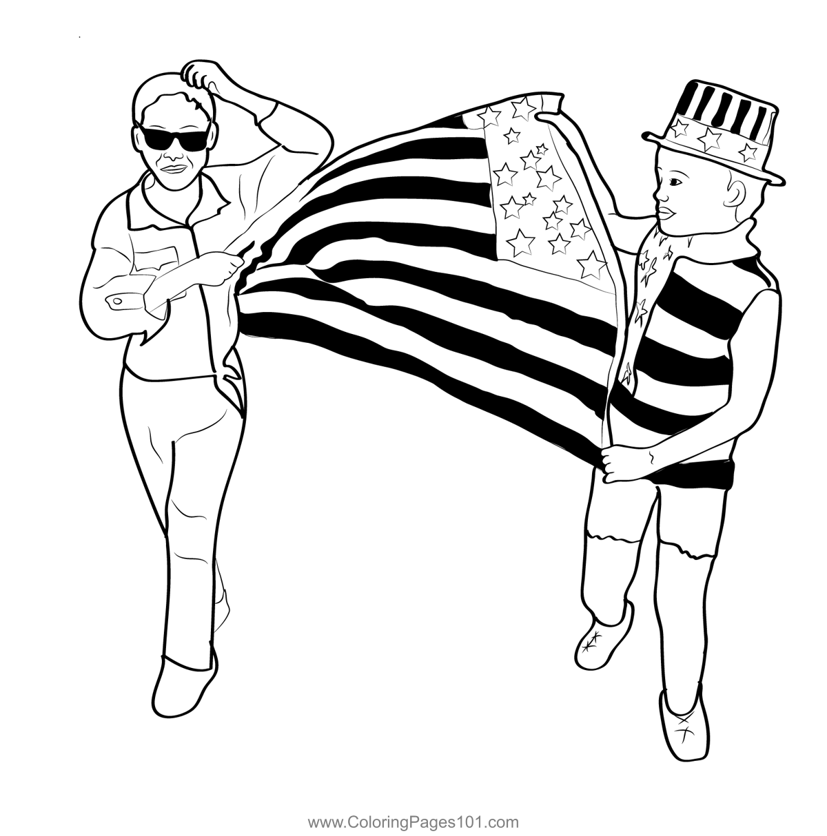 Usa Independence Day Coloring Page For Kids Free Independence Day 