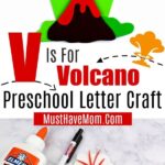 V Is For Volcano Letter Craft With Free Printable Templates Letter V