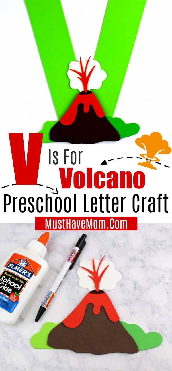 V Is For Volcano Letter Craft With Free Printable Templates Letter V 